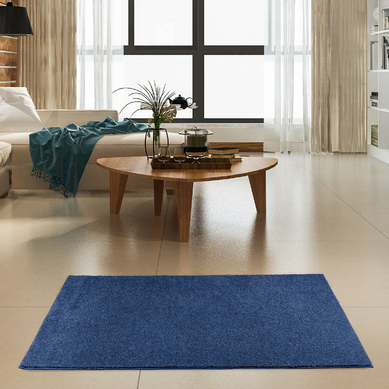 Eider & Ivory™ Mayotte Machine Tufted Royal Blue Indoor/Outdoor Rug